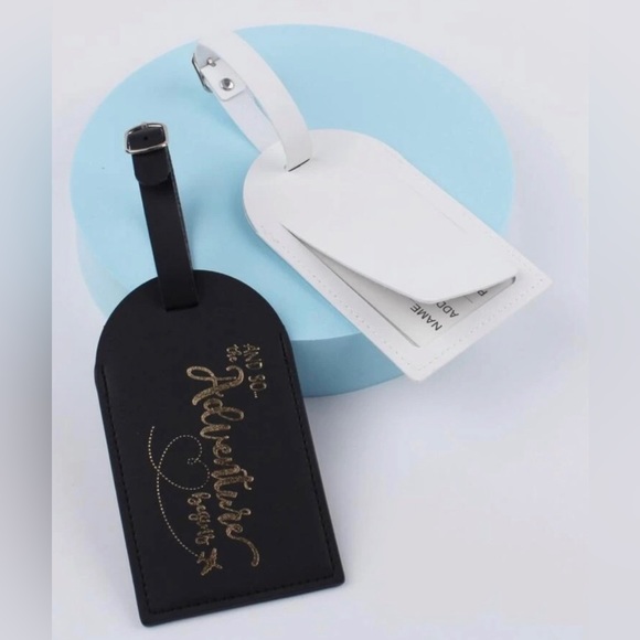 ADVENTURE LUGGAGE TAGS - BLACK & WHITE - Picture 2 of 6